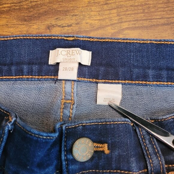 J Crew Jeans Size 28 Low Rise Skinny Dark Wash Stretch Denim - Picture 3 of 10